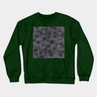 floral feel abstract pattern in purple and gray Crewneck Sweatshirt